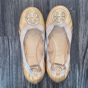 Tan Tory Burch Flats